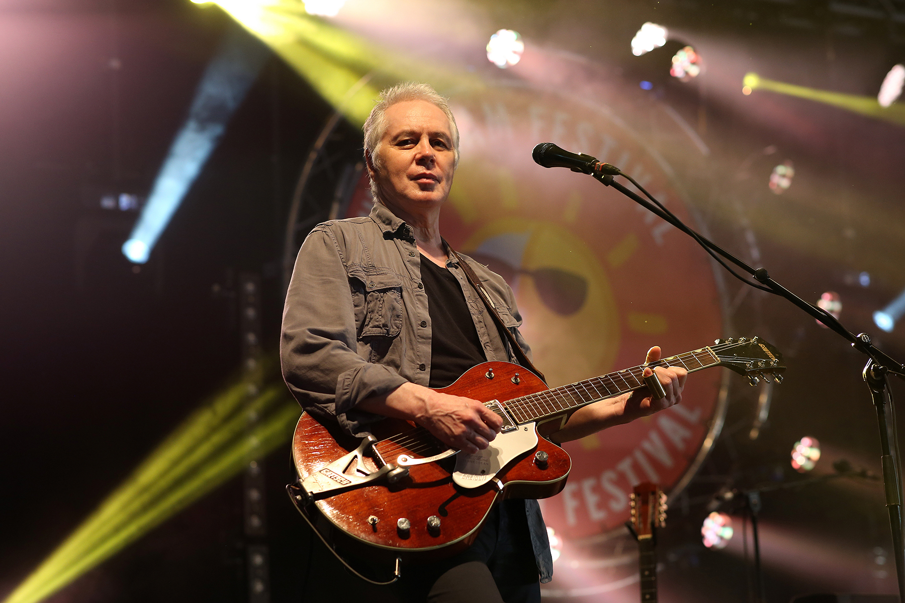 WICKHAM, ENGLAND - AUGUST 01: Shane Fontayne of the Graham Nash band performs on stage during Wickham Festival 2019 on August 01, 2019 in Wickham, England. (Photo by Harry Herd/Redferns)