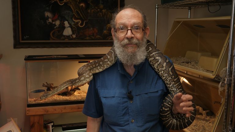 George Gruhn is in the 50th year of running Gruhn Guitars. It&#39;s a collection as exotic as his snakes - around 29 of them kept in tanks inside his office.